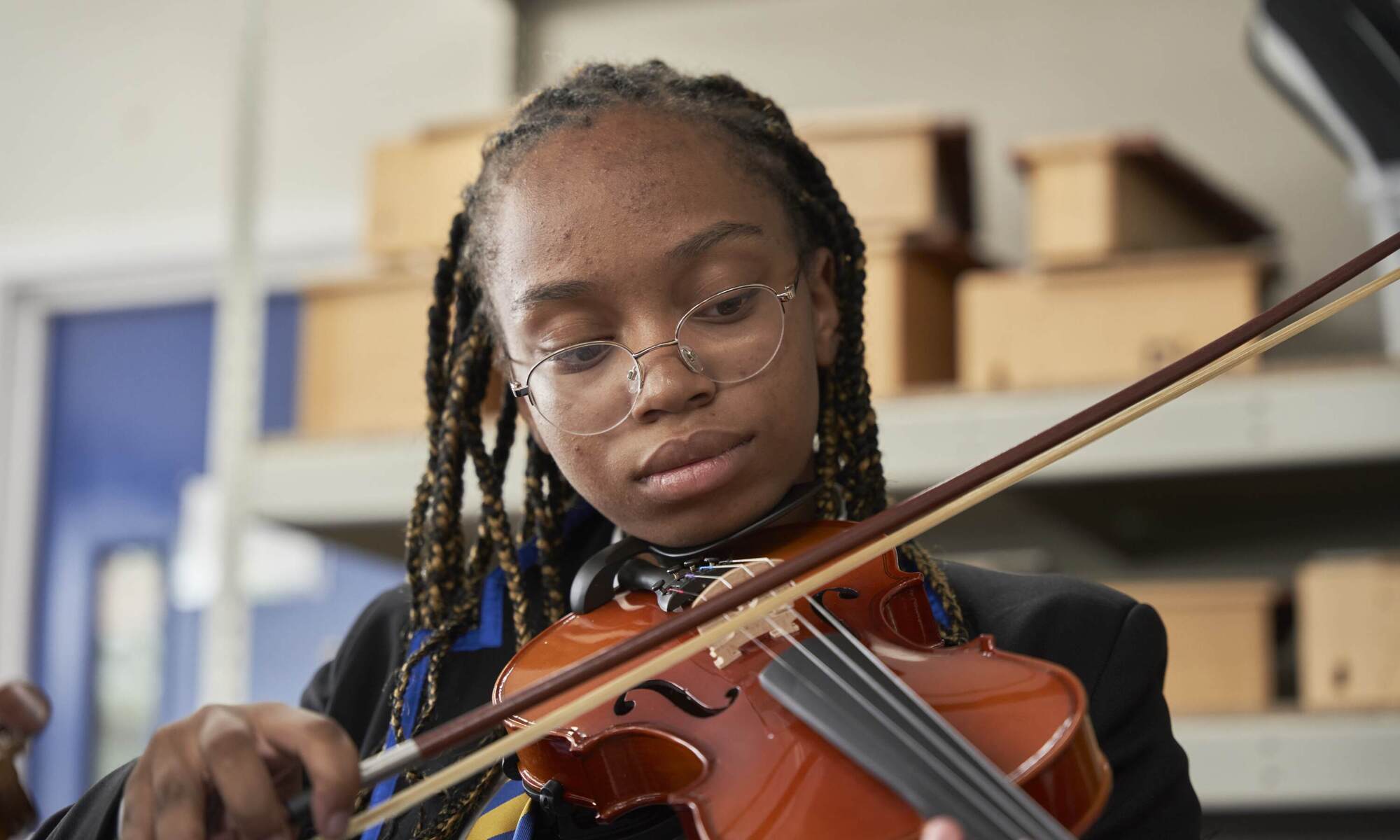 Kingsbury High School Pupil playing the violin Image 7